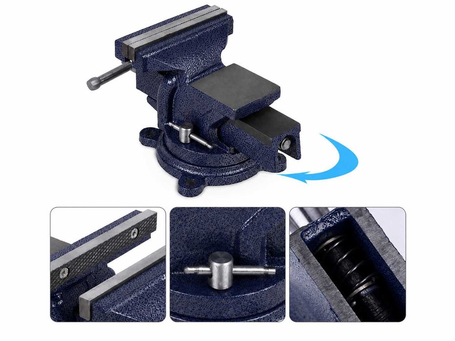 Imadło ślusarskie 125 mm OBROTOWY KORPUS !GWARANCJA!
