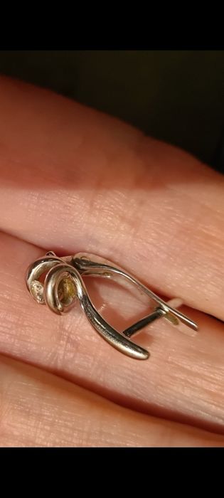 Сергьи белое золото с бриллиантами 585 пр.