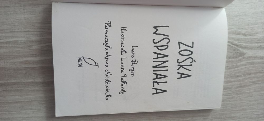 Książka Zośka wspaniała.
