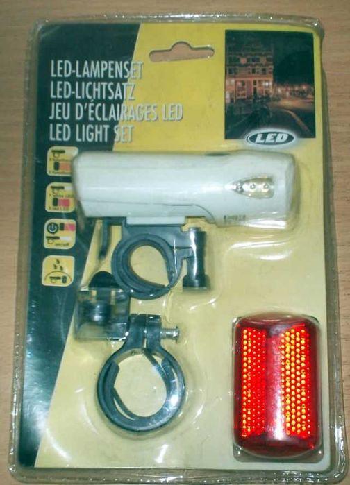Zestaw lampek rowerowych LED-lampenset