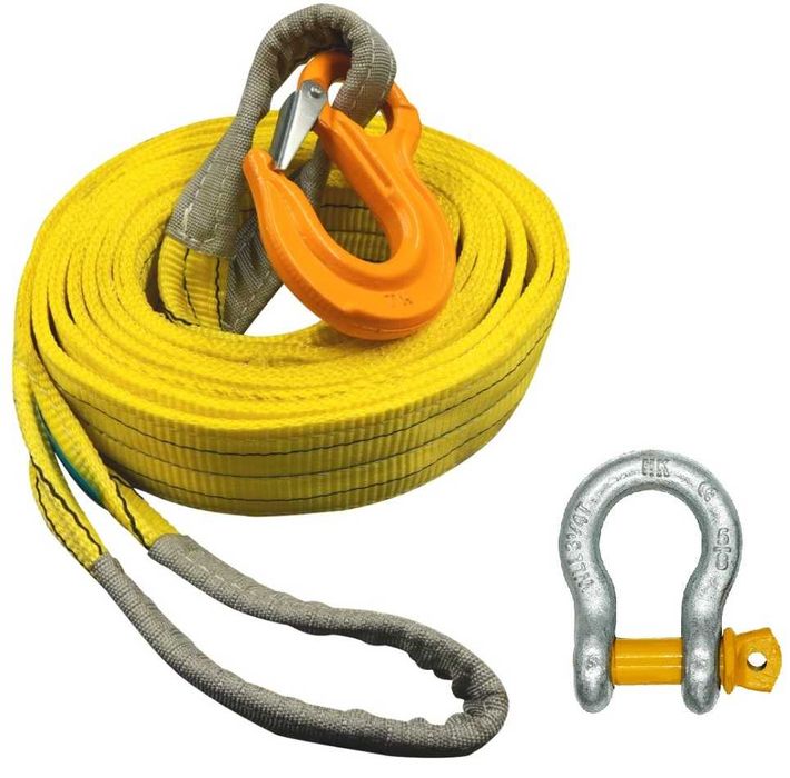 Трос буксировочный ремень скоба-скоба, петля-петля, крюк-крюк  НАЛИЧИЕ