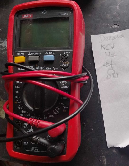 Multimetr UNI-T UT890D+ wykrywacz napięcia przewodów NCV  Omomierz