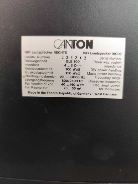 Kolumny Canton GLE 100