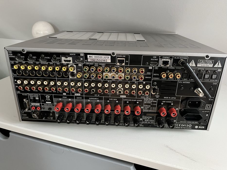 Kino domowe Denon AVR4308 7.1 DVD-2500BT super stan