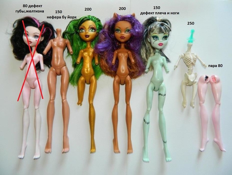 Запчасти куклы нюд  Монстер Хай Monster High