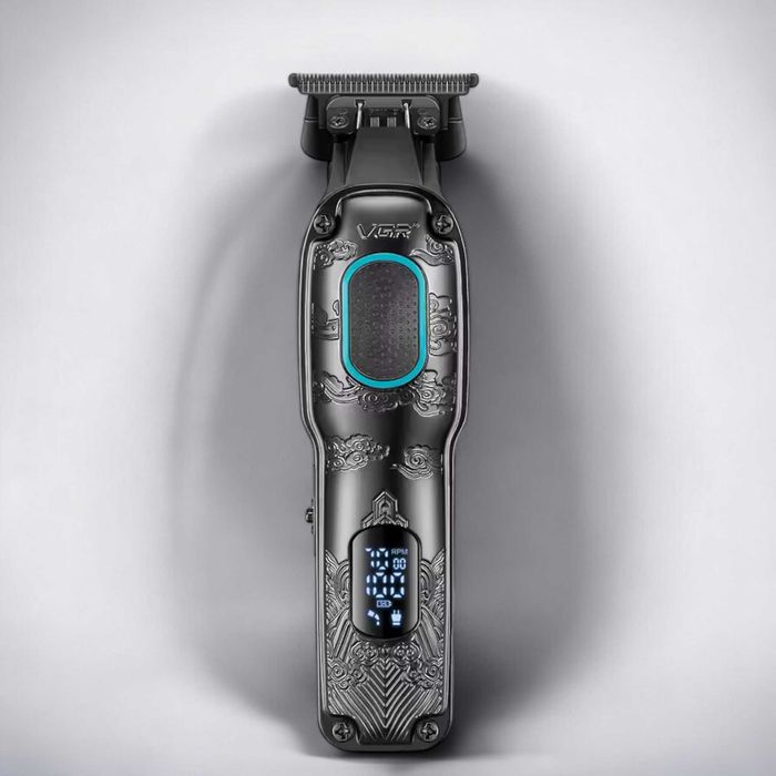 Тример для волосся та бороди VGR V-254Green 4 насадки  LED дисплей