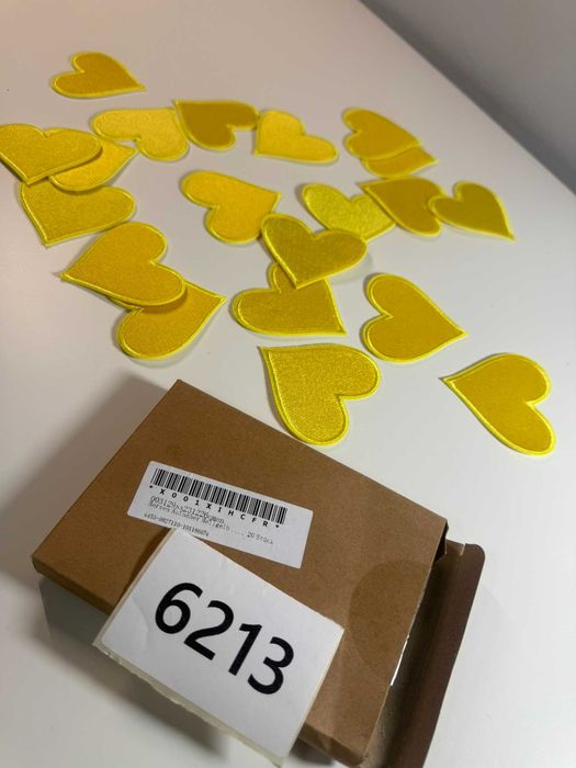 Naszywki na ubrania żółte 20 szt. (6213-84)