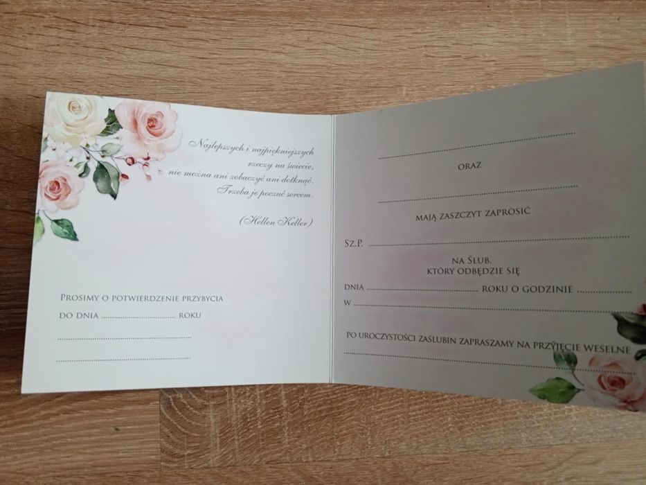 Zaproszenia na ślub - 24 szt.