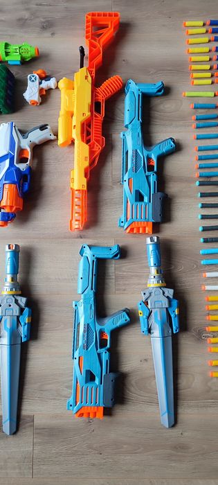 Pistolet NERF pistolety zestaw karabin miecz