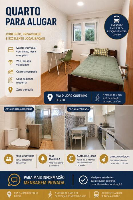 Quarto solteiro/duplo- Doble and single  Roons