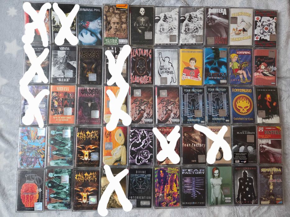 Kasety Metal Rock - Korn Vader Slayer Pantera Limp Bizkit RATM RHCP