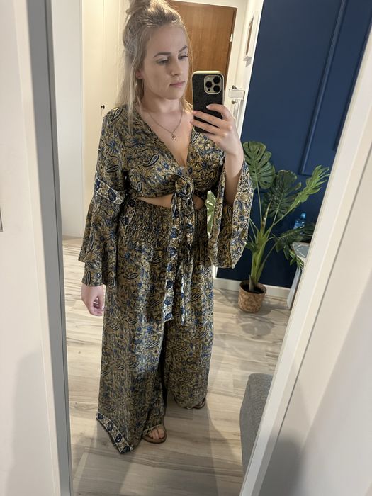 Komplet jedwabny nowy