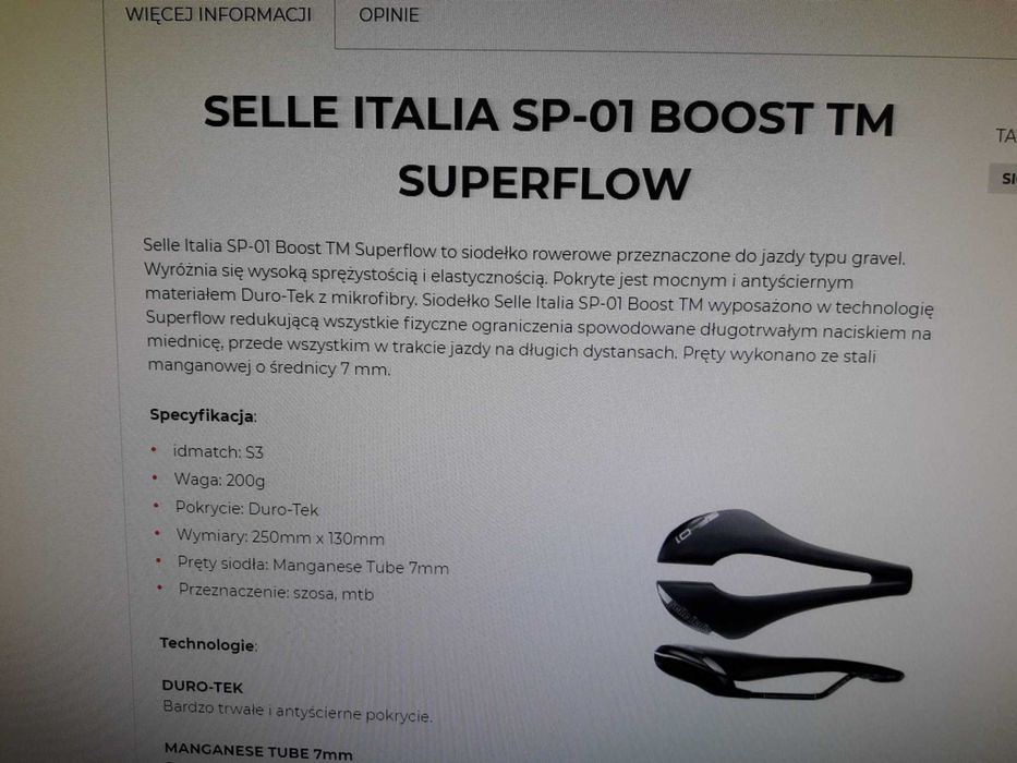 Siodło Selle Italia SP-01 Boost Ttm SuperFlow S3