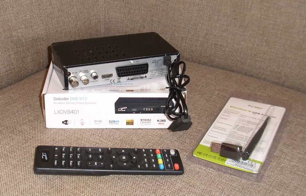 LTXDVB 401 DEKODER WIFI  LTC T/T2   Gratis antena sieciowa WIFI Usb