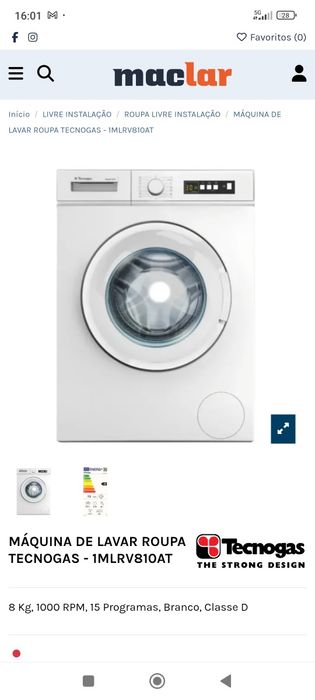 Máquina de lavar roupa