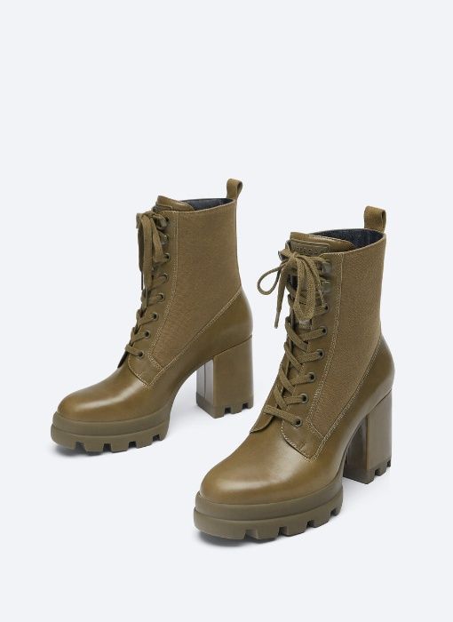 Botins Uterqüe em pele de bovino, Novos c/etiqueta - nº40