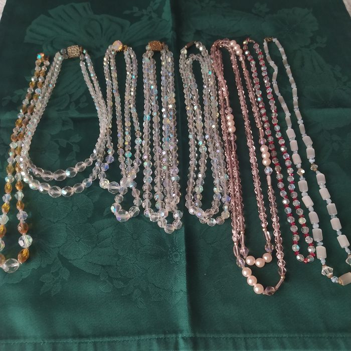 Винтажные сатиновые бусы