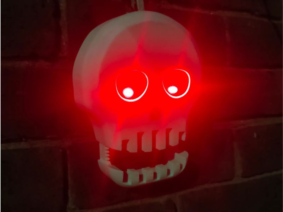 Decoração de Halloween: Crânio Animado