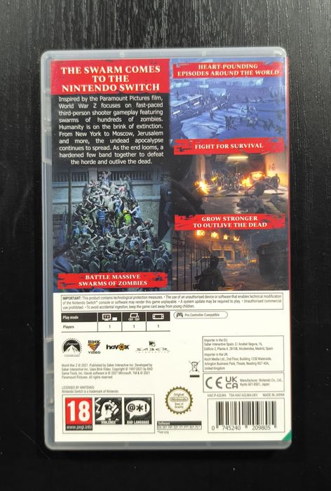 World war Z Nintendo switch
