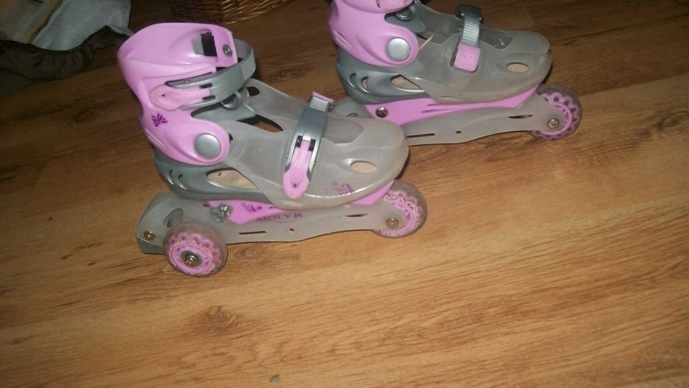 łyżworolki rolki dla dzieci lub większe niebieskie 33-34