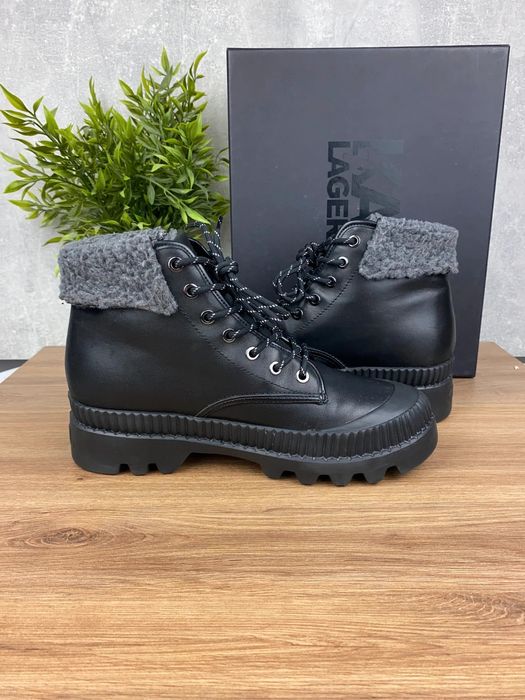 Karl Lagerfeld Trekka II Hiker Fleece r. 40 - eleganckie trzewiki