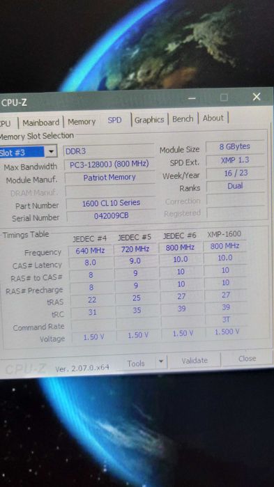 ОЗУ память 8gb. ddr3 1600