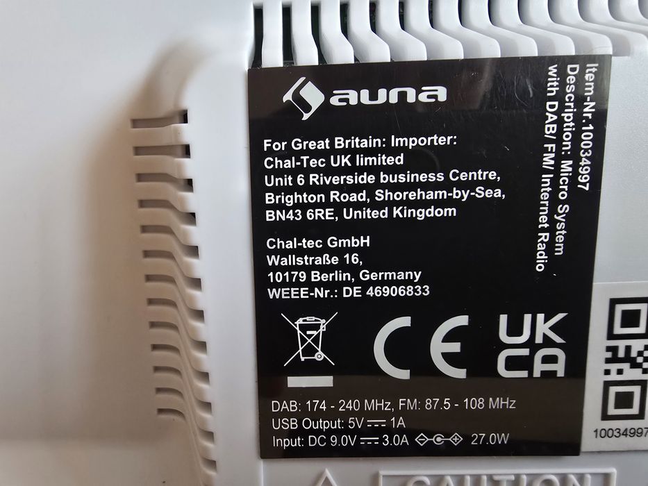 Інтернет радіо Auna Connect Vertical 10034997 WiFi/CD/BT/USB/FM/AUX/DA