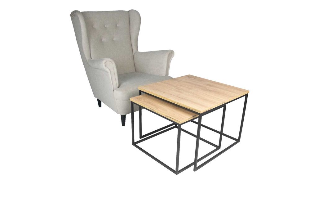 Stolik kawowy 2W1 kwadratowy Quatro Duo