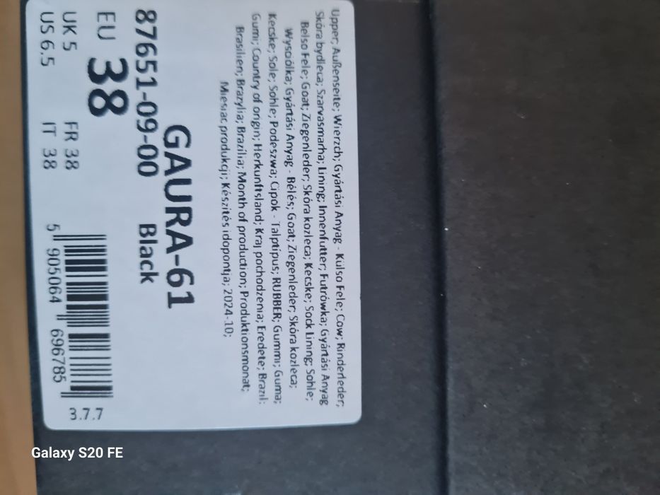 Czółenka kazar skora  j. Nowe r.38