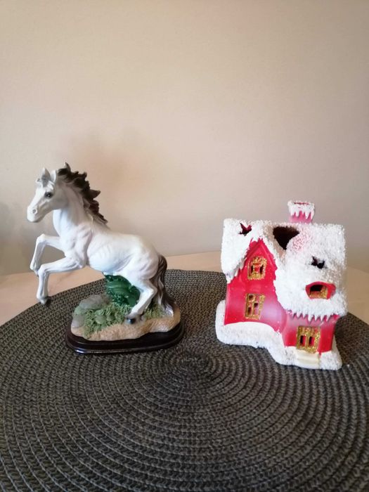 Светильник домик декор, статуэтка дети винтаж, фруктовница дерево