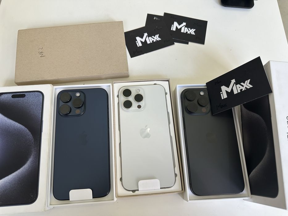 15 Pro Max 1Tb Black,White,Blue Titanium стан Нових ЄВРОПА Фізична сім