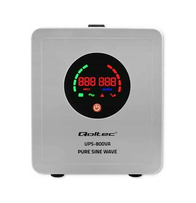 Джерело безперебійного живлення (ДБЖ) Qoltec PURESINEWAVE 800 інвертор