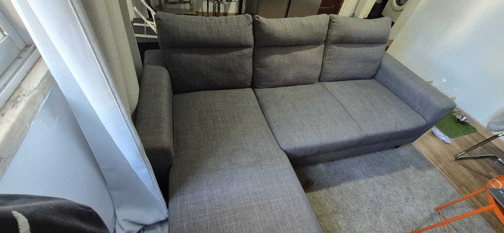 Sofa de 3 lugares cinzento