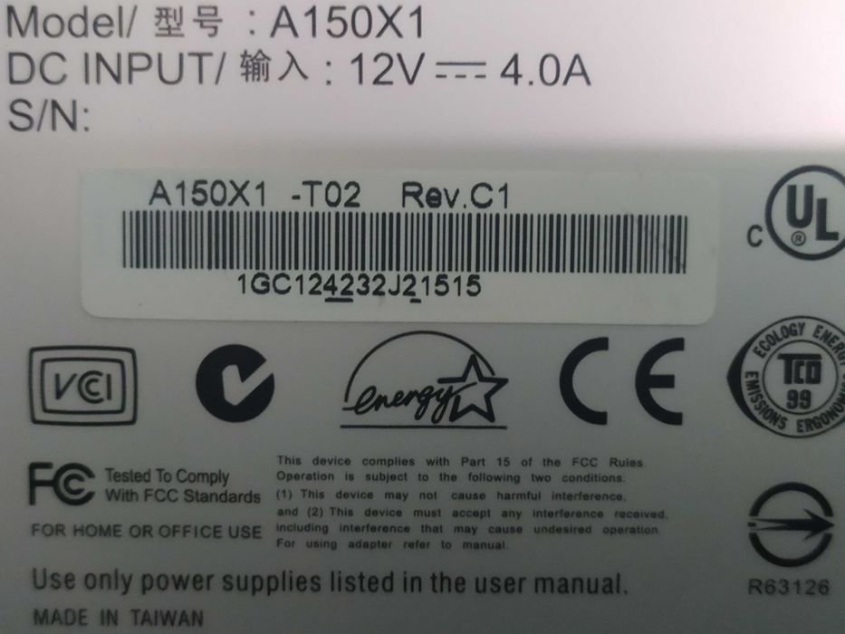 монитор А150Х1 (Тайвань)