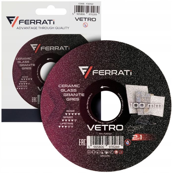 Ferrati Vetro 100Mm Tarcza Diamentowa Do Wcięć Precyzyjnych