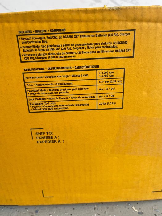 Dewalt Pladur NOVO  MODELO DCF 630