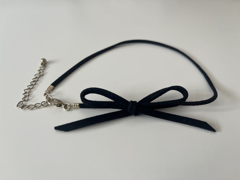 Chocker czarny - kokarda - nowy