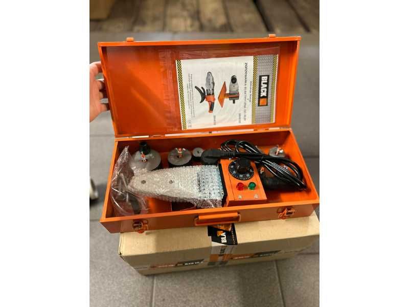 Zgrzewarka do rur polifuzyjna hydrauliczna PP PCV 2700W 7 matryc BLACK MOCNA