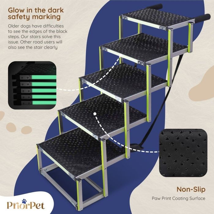 Składane schody dla psów