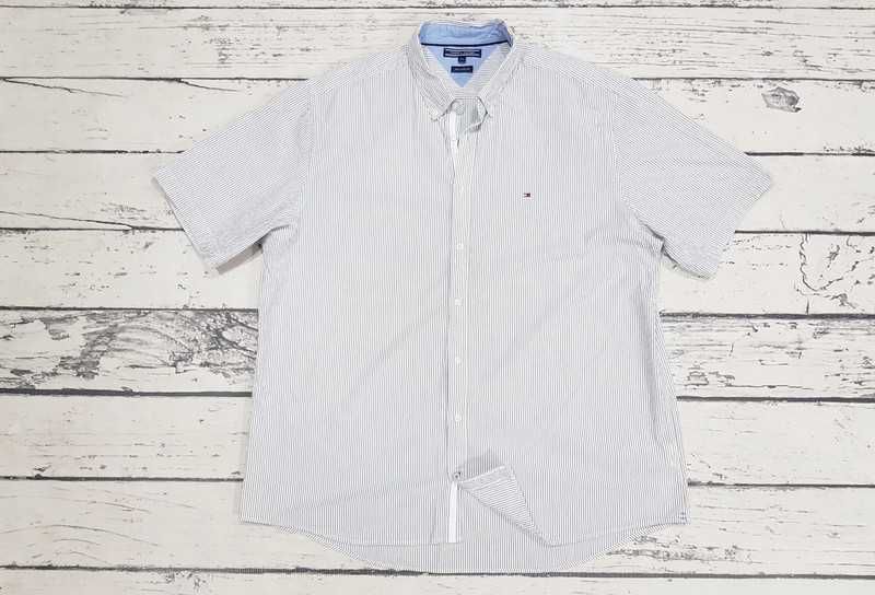 Tommy Hilfiger * New York Fit * koszula * prążek * męska * ideał * XXL