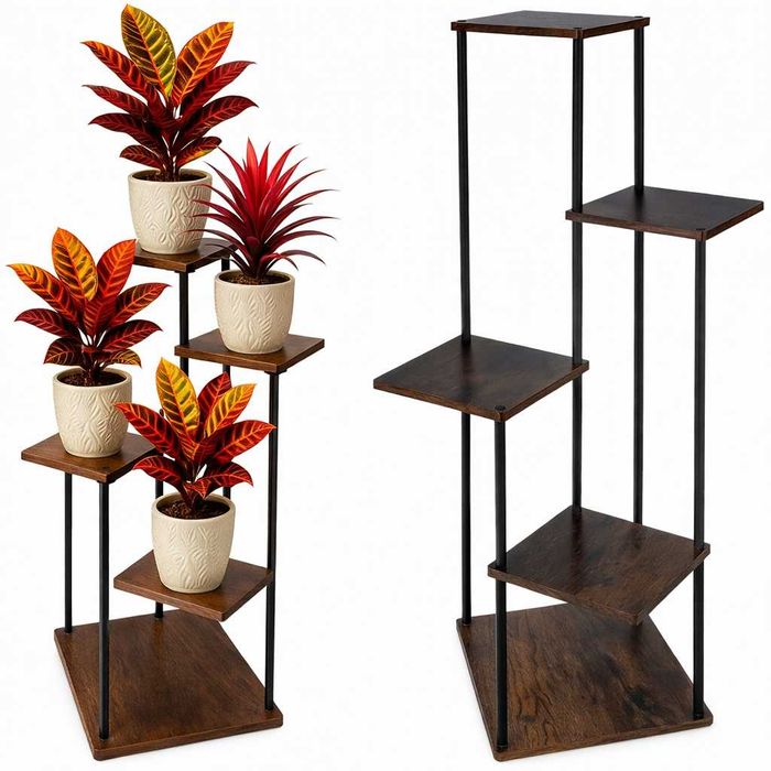 Підставка для квітів Loft 5 рівнів металева стійка для вазонів 75 кг