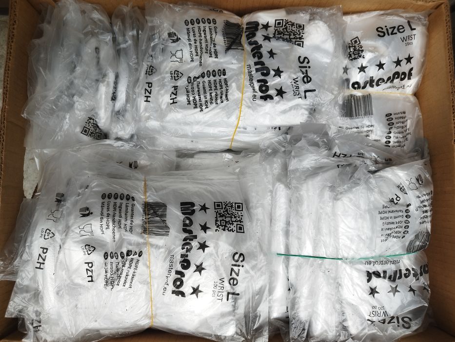 Rękawiczki jednorazowe foliowe zrywki 13000 szt.