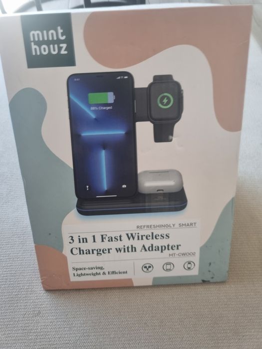 Bezprzewodowa ładowarka indukcyjna telefon słuchawki zegarek