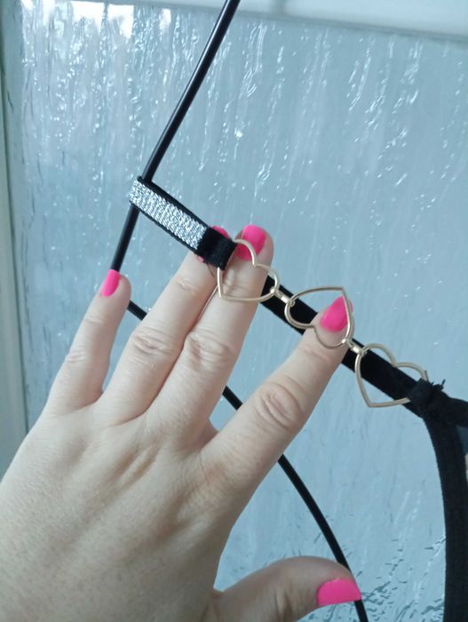 Frywolne panterkowe stringi,XL