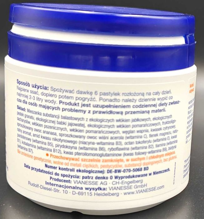 Vianesse Prebiotic Drażetki owocowe 200 szt. Jelita plus gratisy