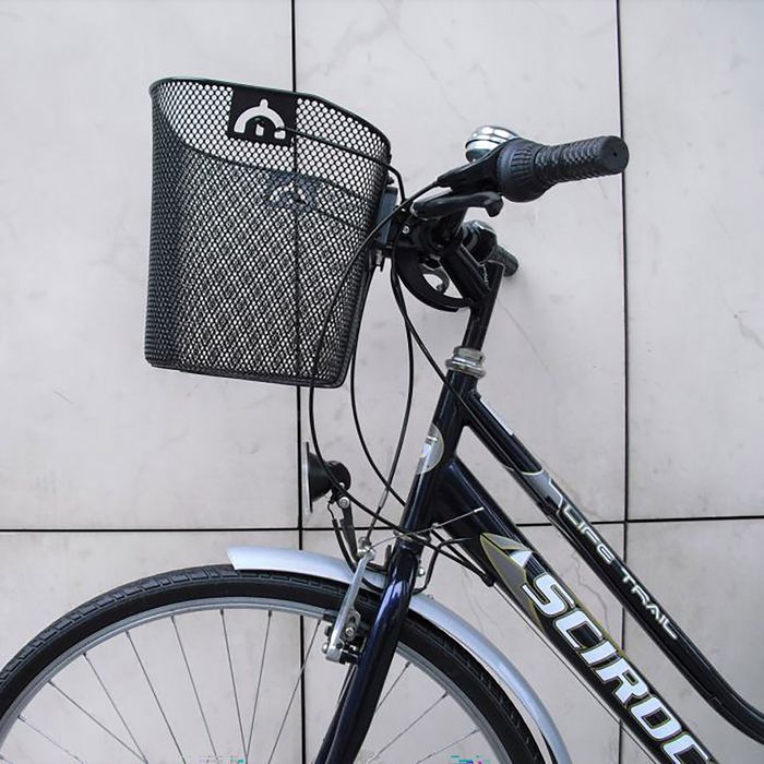 Kosz Metalowy na Rower Koszyk Rowerowy Przedni na Kierownicę CLICK