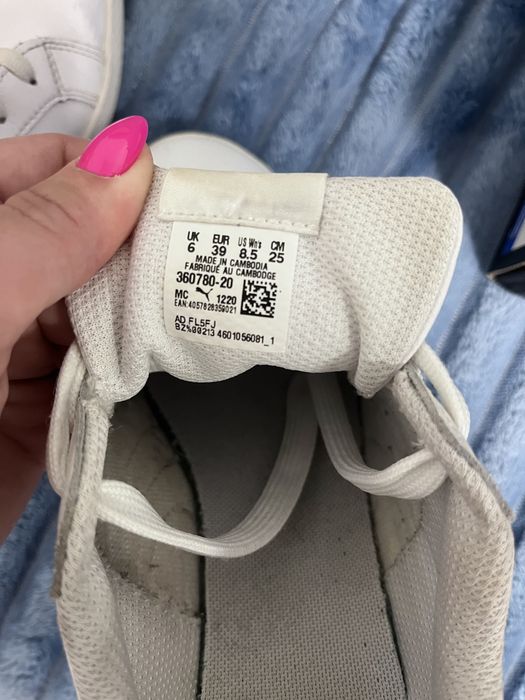 Кеди puma жіночі  білі шкіряні