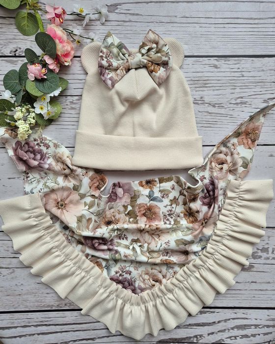 Komplety wiosenne czapka chusta 116