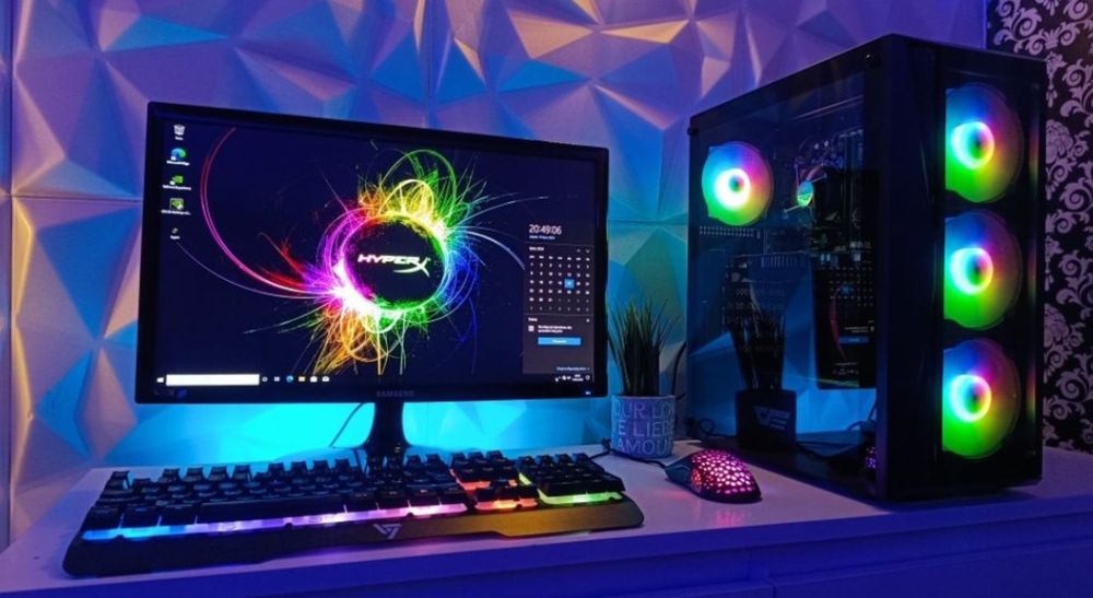 Zestaw komputer do gier I5 3.4Ghz Radeon HD6670 16GB ram 120ssd  RGB gamingowy