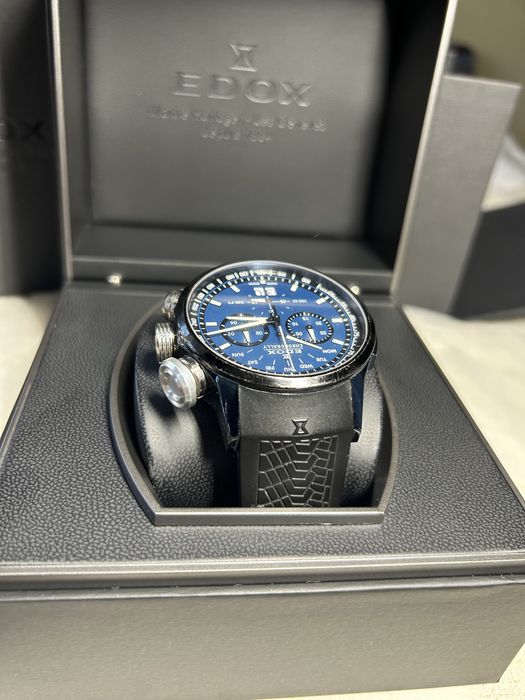 Мужские часы Edox  38001 TINN BUF3 Chronoraly 48 mm оригинал Швейцария